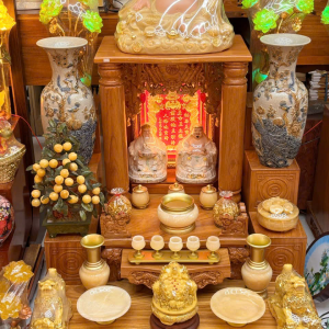 Bộ Đồ Thờ Đá Tự Nhiên Nguyên Khối Kết Hợp Hợp Kim Đồng Cao Cấp & Đa Dạng Phân Khúc