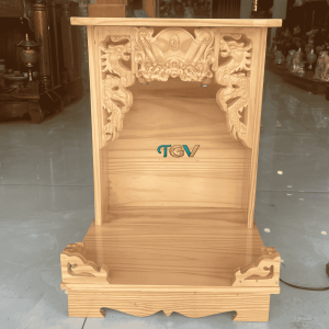 Bàn Thờ Thần Tài Ngang 35cm Gỗ Thông