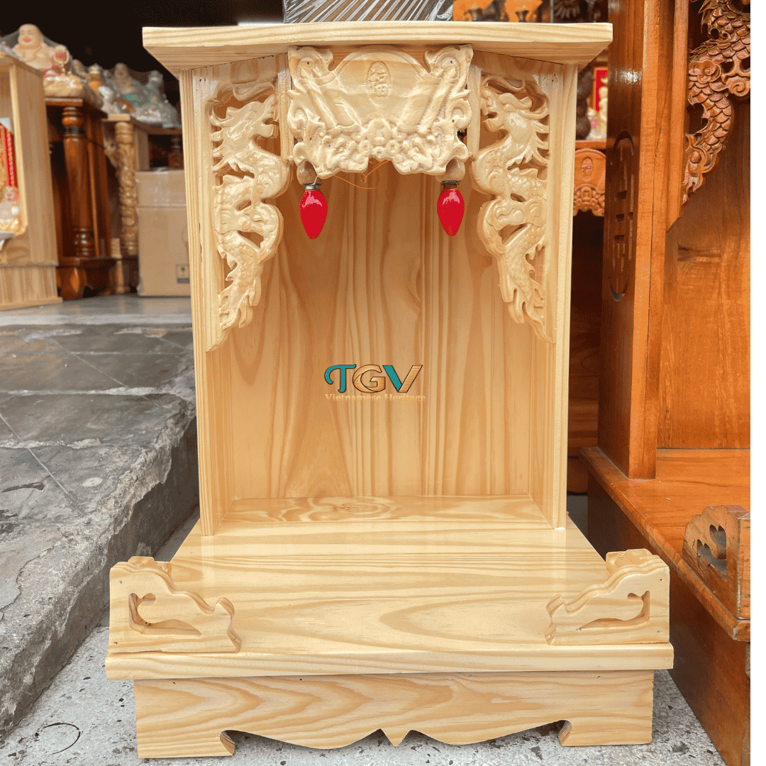 Bàn thờ gỗ thông ngang 35cm